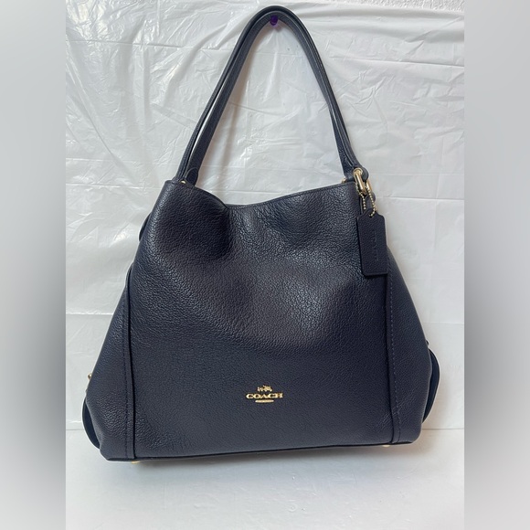 Coach 57125 navy blue Edie Shoulder Bag - Picture 1 of 11